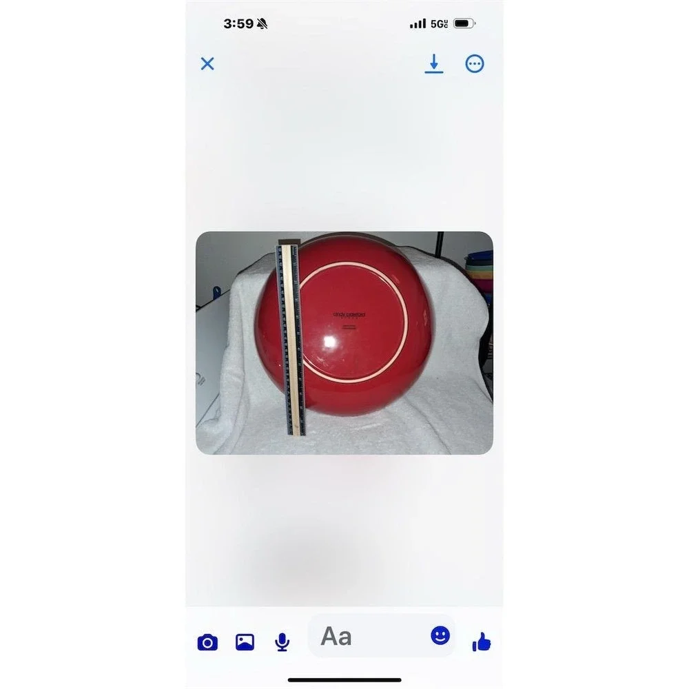 Porland Cindy Crawford Red Geometric Dinner Plate 11